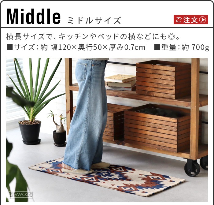 �ڥ�ɥ�ȥ� ���å���ޥå� �ߥɥ� PENDLETON Kitchen Mat Middle