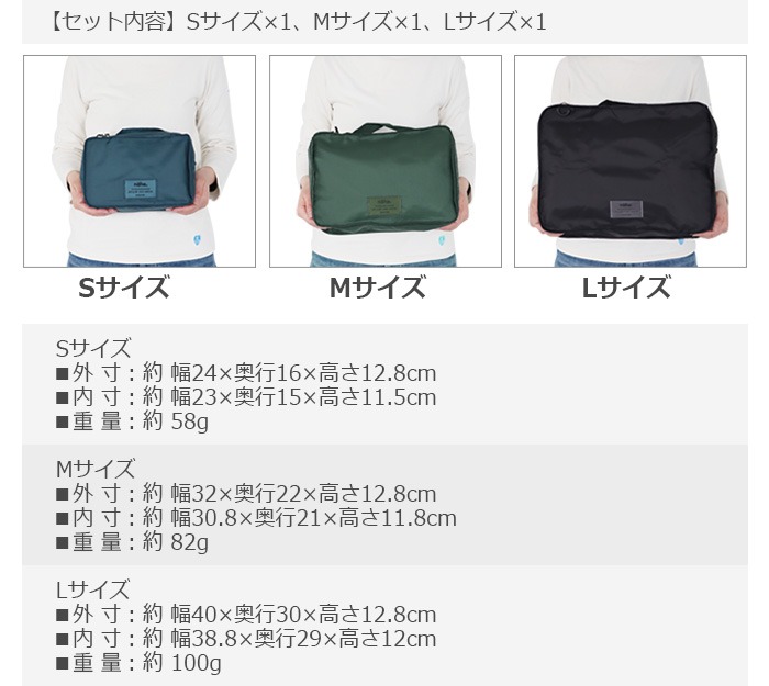 �͡��� �ȥ�٥�ѥå��󥰥Хå� nahe TRAVEL PACKING BAG [S M L 3�����å�]