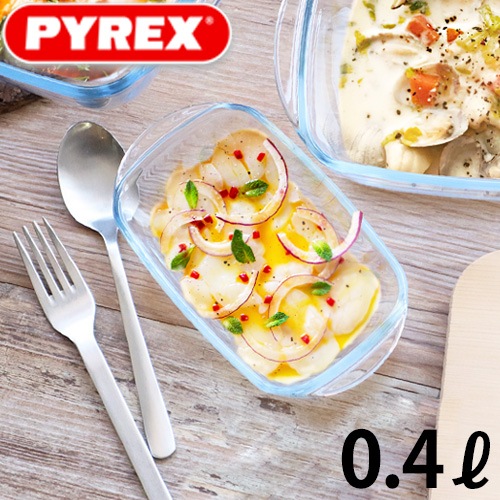 PYREX パイレックス クック＆ヒートレクタングル 0.4L | キッチン,保存