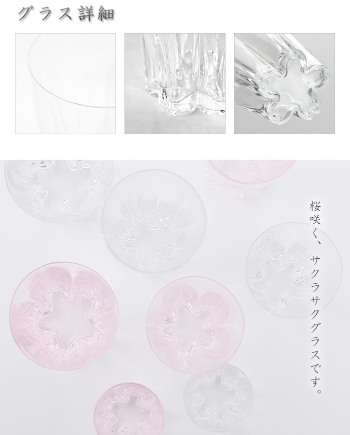 100�� SAKURASAKU " ROCK " glass �����饵�� ���å� [��Ȣ��/���򥻥å�]