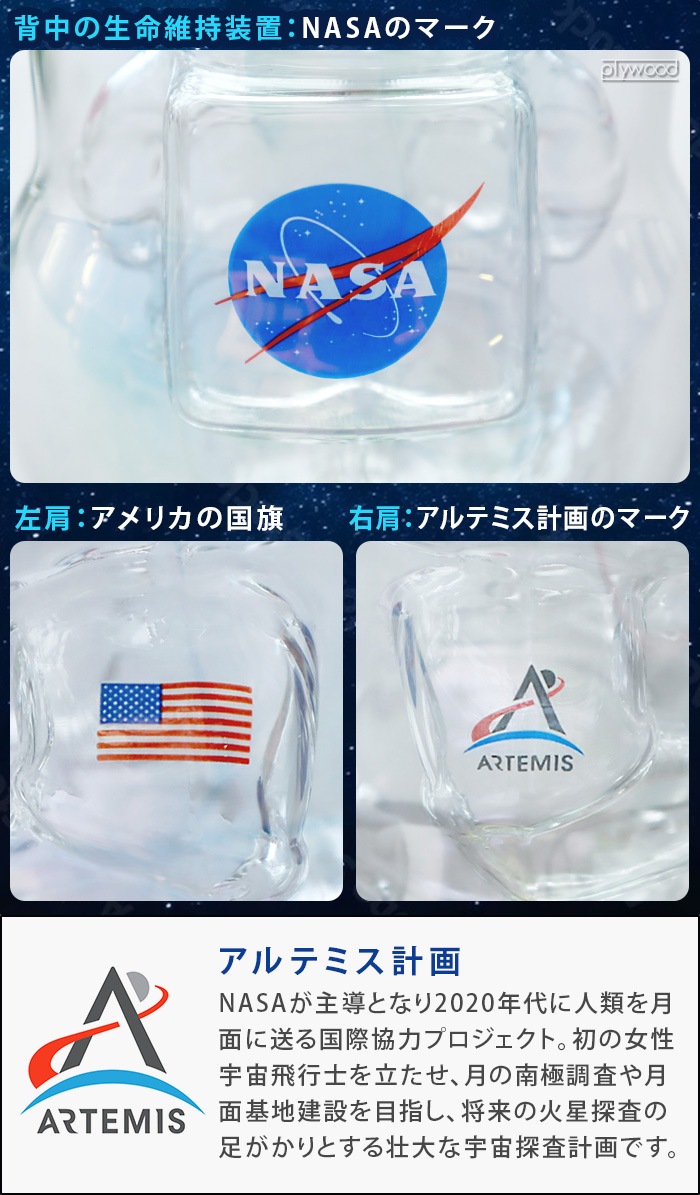 DETAIL NASA Astronaut Double Wall Glasses 2P SET