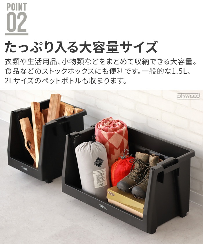  å󥰥եƥ THOR STACKING SHELF CONTAINER [20L] ñ