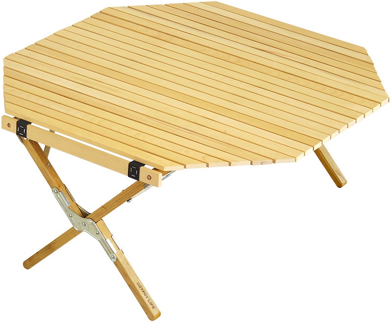 ȥץåȥ饤 å ȥåץơ֥ [ S ] OUTPUT LIFE WOOD ROLL TOP TABLE OCTAGON S