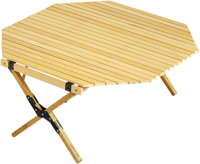 ȥץåȥ饤 å ȥåץơ֥ [ S ] OUTPUT LIFE WOOD ROLL TOP TABLE OCTAGON S