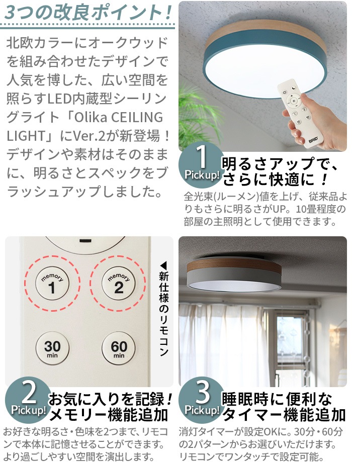BRID Olika LED CEILING LIGHT �֥�å� ���ꥫ LED ������󥰥饤��