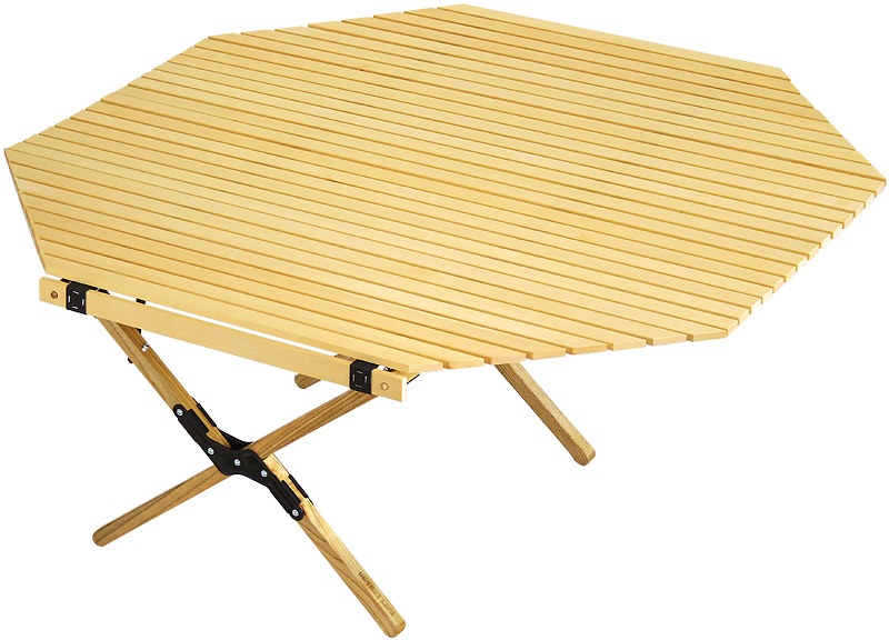 ȥץåȥ饤 å ȥåץơ֥ [ L ] OUTPUT LIFE WOOD ROLL TOP TABLE OCTAGON L