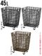 BRID ROUGH KNIT LAUNDRY BASKET with CASTER 45L �֥�å�