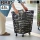 BRID ROUGH KNIT LAUNDRY BASKET with CASTER 45L �֥�å�