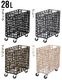 BRID FOLDING ROUGH KNIT LAUNDRY BASKET with CASTER SLIM 28L �֥�å�