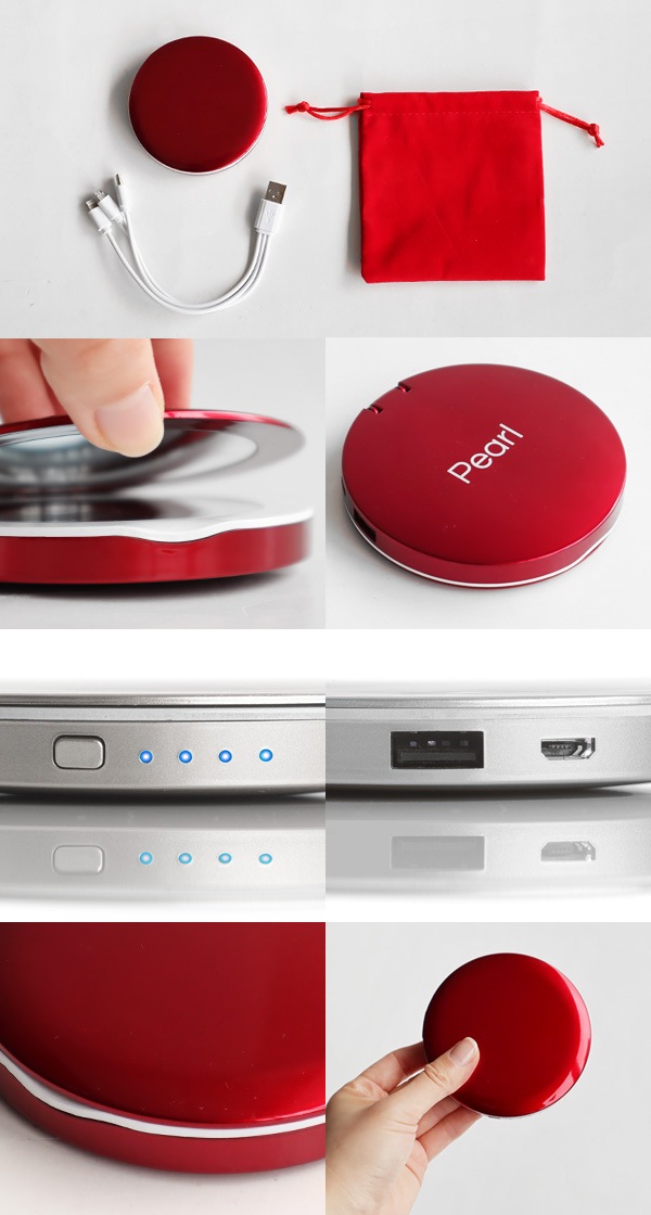 HYPER Pearl Compact Mirror ����ѥ��ȥߥ顼��USB��Х���Хåƥ꡼