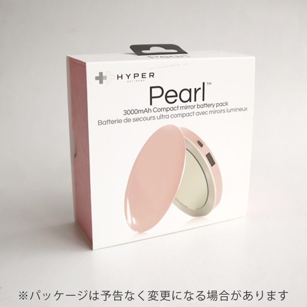 HYPER Pearl Compact Mirror コンパクトミラー＆USBモバイルバッテリー 新着 plywood(プライウッド)