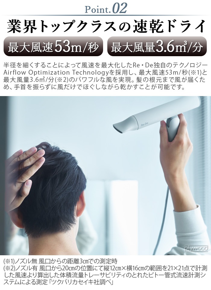 40%OFF ��� �إ��ɥ饤�䡼 Re��De HairDry DRO1A