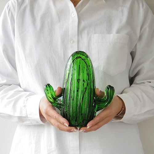 ���ޥ֥� �������� ���饹 �����ʥ��ȡ�L�������� amabro Cactus Glass Ornament