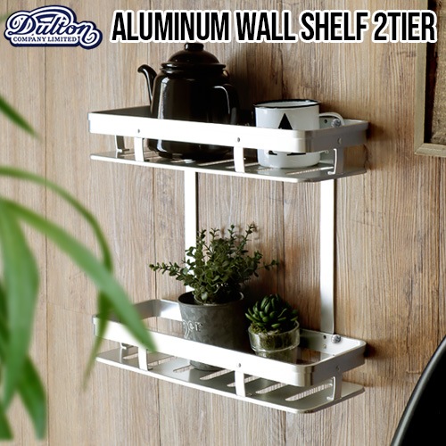 ȥ ߥ˥ 륷 2 DULTON Aluminum wall shelf 2tier [H19-0025]
