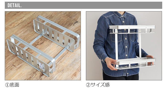 ȥ ߥ˥ 륷 2 DULTON Aluminum wall shelf 2tier [H19-0025]