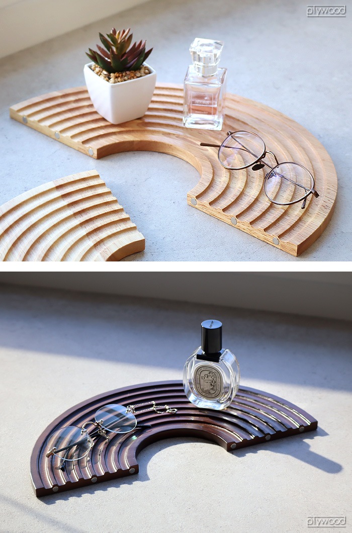 ޥ֥ ȥȡ åɥȥ쥤 S amabro ART STONE Wood Circle Tray 1978 1979