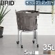 BRID LAUNDRY ROUND BASKET with CASTER LEG [35L ���㥹������å��դ�] �֥�å� ���ɥ꡼ �饦��� �Х����å�