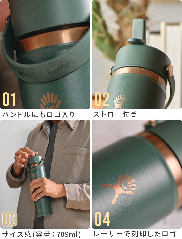 ���̸��� �ϥ��ɥ��ե饹�� ���������쥯����� �磻�ɥե�å��� ���ȥ�������å� 24oz