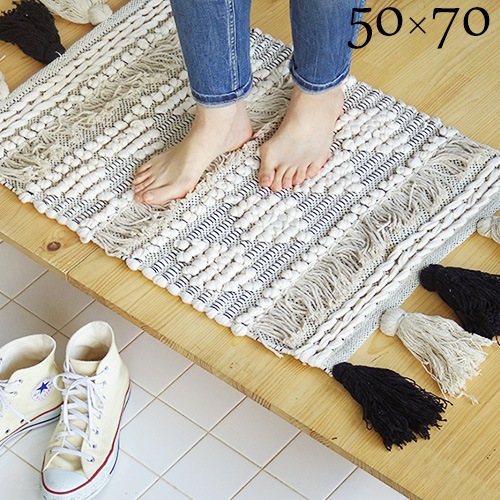 ���ޥ֥� �ե�󥸥饰 50��70cm amabro FLINGE RUG Entrance