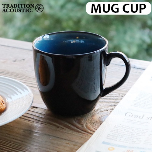TRIBECA BLACK AND BLUE MUG CUP 300ml �ȥ饤�٥å� �֥�å� ����� �֥롼 �ޥ����å�