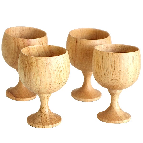 ��������ץ������� ���ƥ�� ���åǥ� ���饹 4�ĥ��å� EAGLE PRODUCTS Stemmed Wooden cup 4pc LF-61