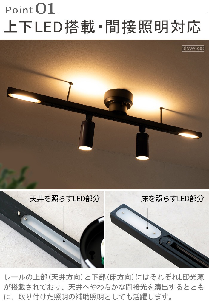 BRID LIGHTING DUCT RAIL with LED Double 003433