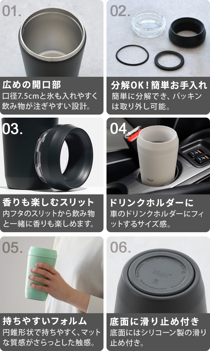 topl To Go Tumbler �ȥåץ� �ȥ����� ����֥顼 350ml