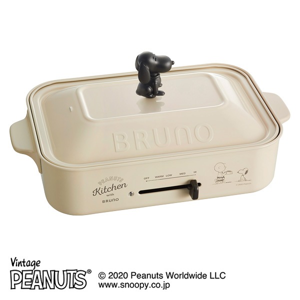 ブルーノ ピーナッツ コンパクトホットプレート 本体 3種プレート Bruno Peanuts Compact Hotplate 新着 Plywood プライウッド