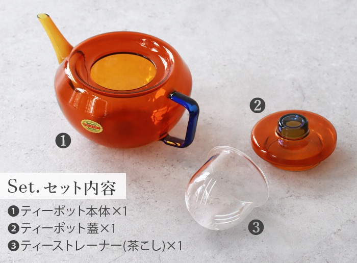 ޥ֥ 饹ƥݥå ġȡ ꡼ amabro GLASS TEA POT TWO TONE SERIES