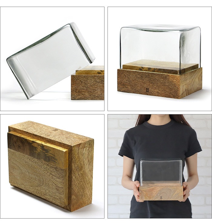 �ҥ� �Х� �ǥ��ơ��� ���饹�ɡ��� �쥯���󥰥�1 HERE by DETAIL Glass Dome WB-RECT-1