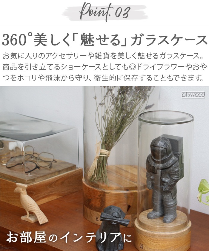 �ҥ� �Х� �ǥ��ơ��� ���饹�ɡ��� �쥯���󥰥�1 HERE by DETAIL Glass Dome WB-RECT-1