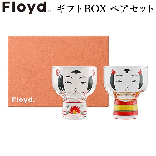 Floyd Kokeshi Glass 2pc �ե����� ������ ���饹 2�ĥ��å�