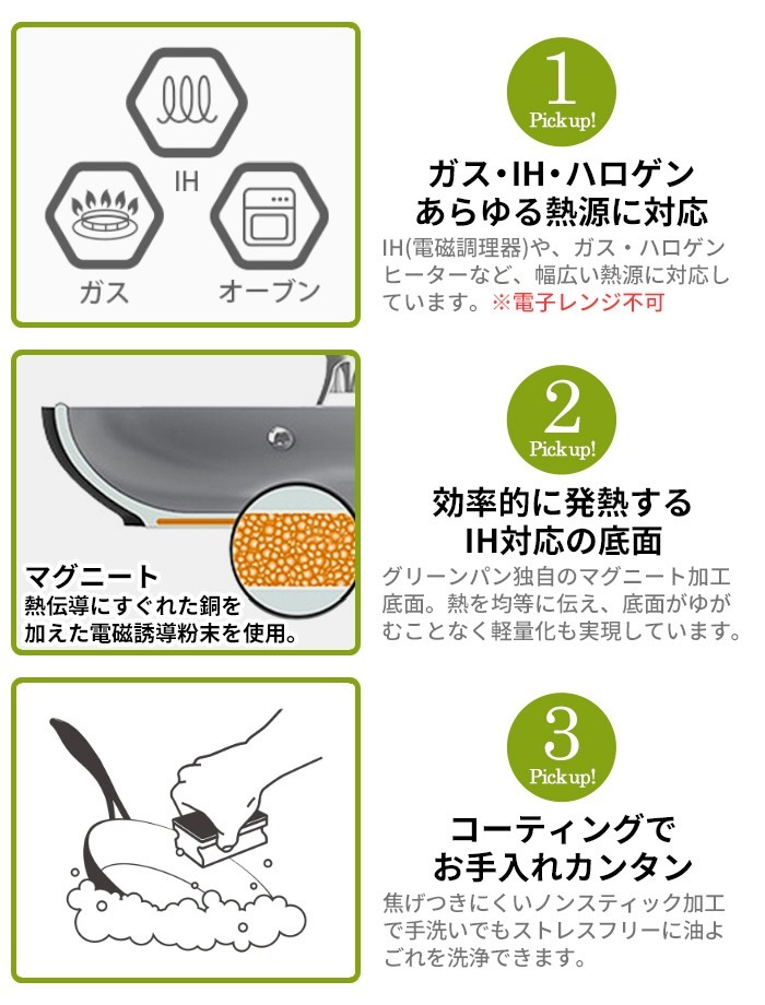 GreenPan ���ȥ��ǥ��� �ե饤�ѥ� 26cm