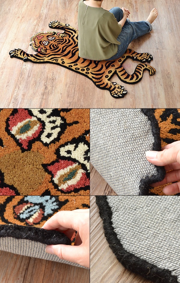 ���٥��󥿥������饰 �ߥǥ����� DETAIL Tibetan Tiger Rug M������ DTTR-01 / DTTR-02