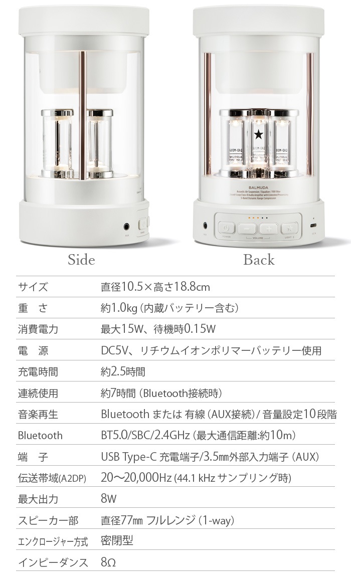 Хߥ塼 ԡ BALMUDA The Speaker M01A-BK M01A-WH