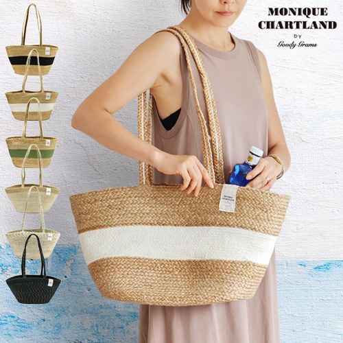 塼 ȥ٥ ޥ륷 Хå JUTE TRAVEL BAG/JUTE MARCHE BAGMONIQUE CHARTLAND by Goody grams