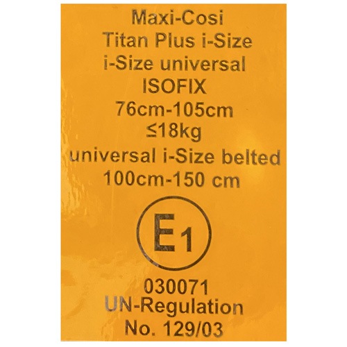 �ޥ������� ��������ץ饹 ���������� MAXI-COSI TITAN PLUS i SIZE