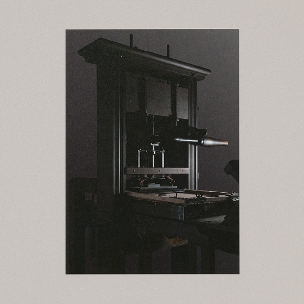 プランタン木製手引き印刷機（複製）　ポストカード