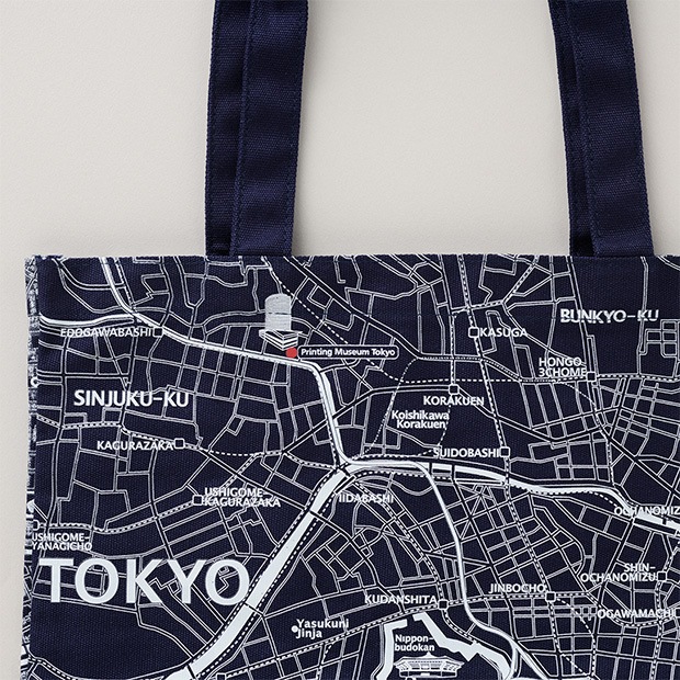 印刷博物館オリジナル　トートバッグ「江戸／東京マップ」