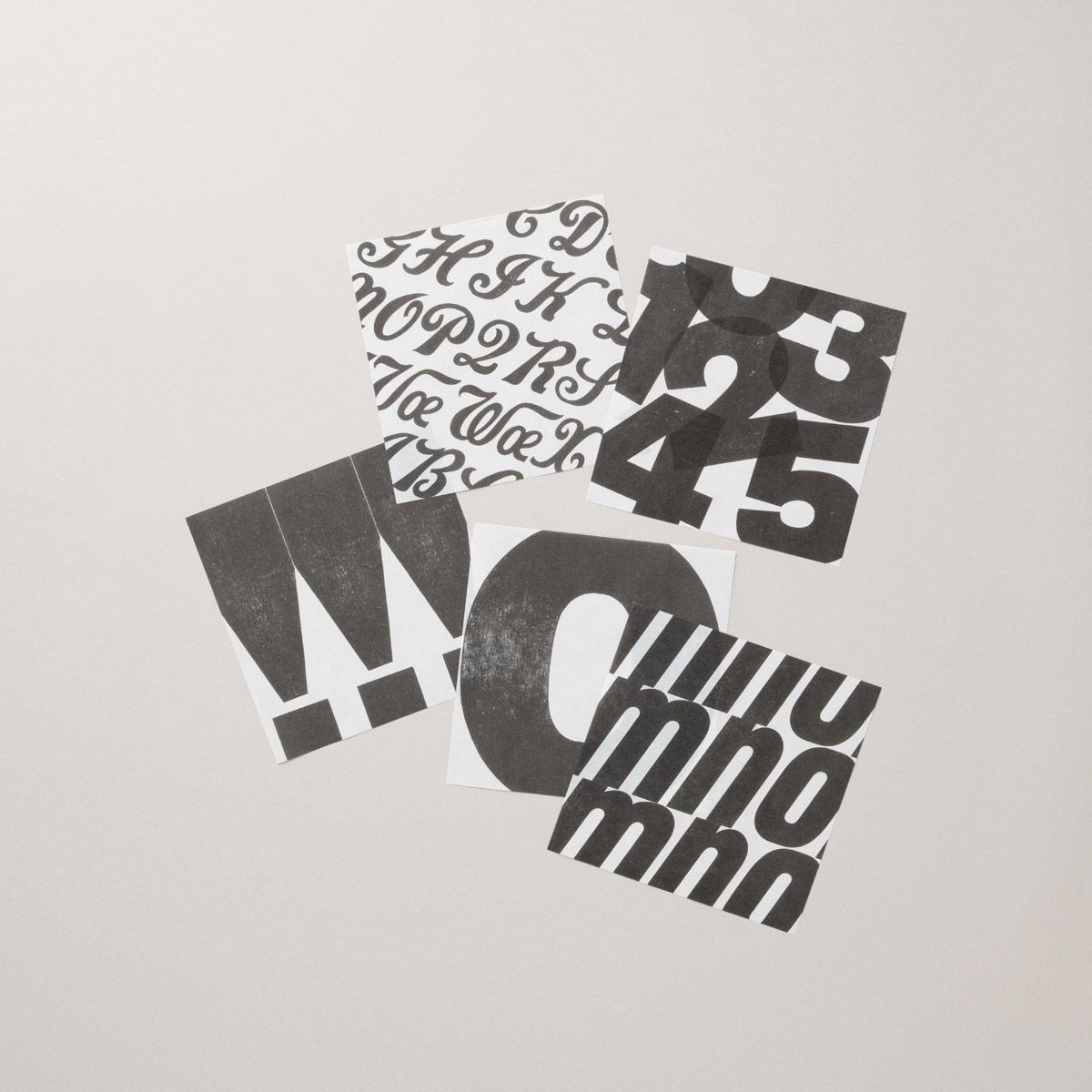 木活字DESIGN PAPER　（モノクロ版）