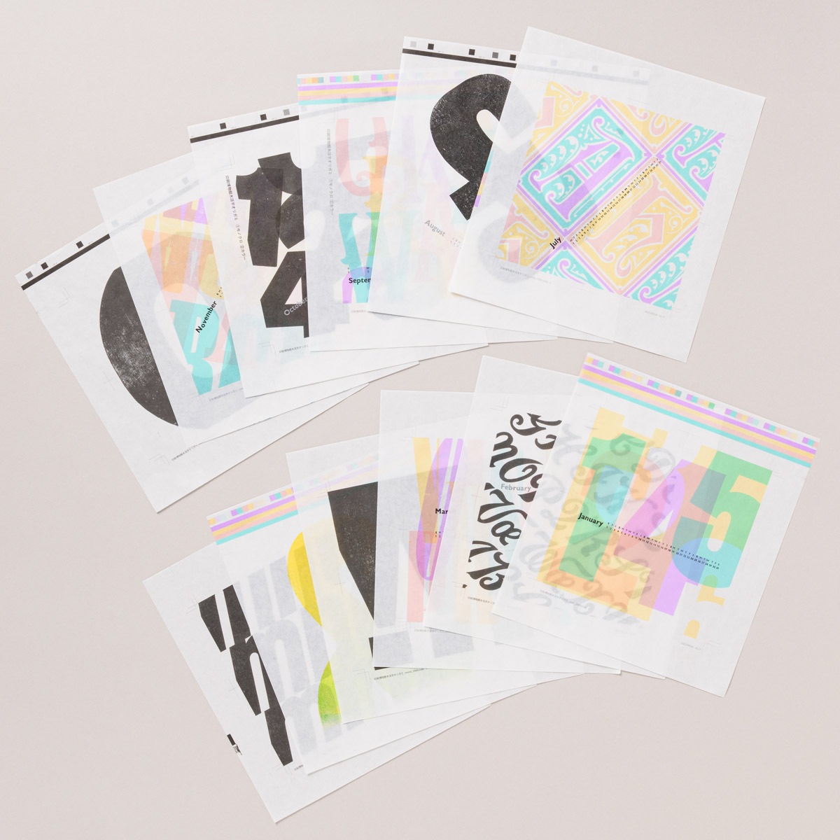 WOOD TYPE CALENDAR 2026（木活字カレンダー）