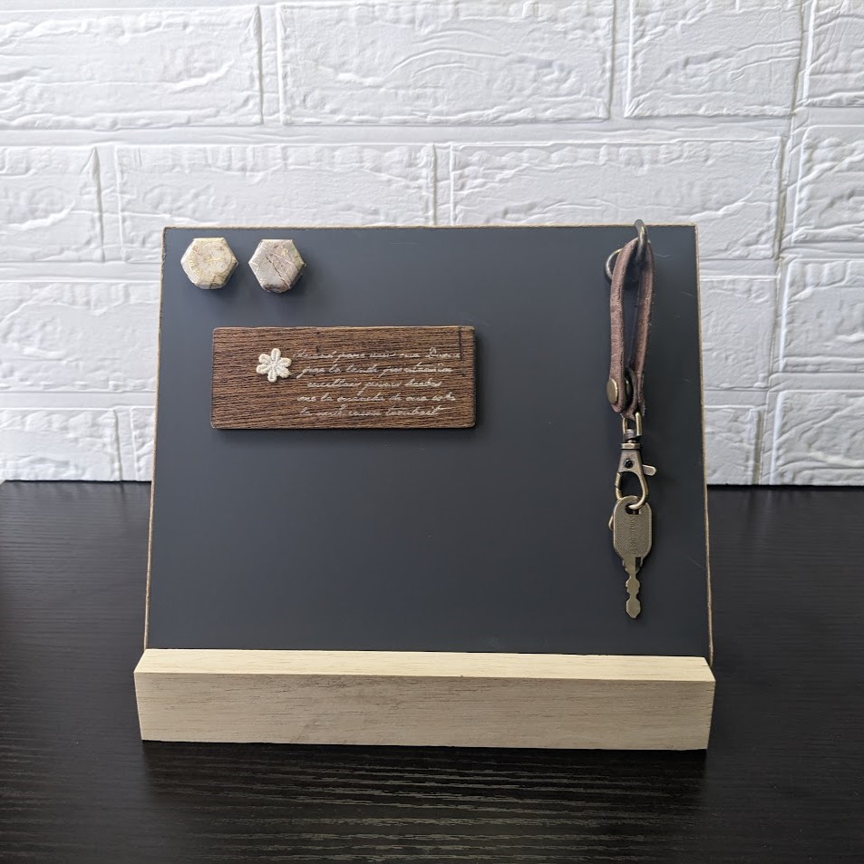 【両面使用】桜色チョークボード＆グレー黒板