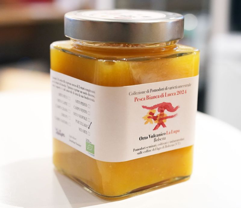La Lupa / Pomodori Pesca Bianca di Lucca 2024 580g ���ȥޥ�  �� �롼�ѡ��ݥ�ɡ��� �ڥ��� �ӥ��� �ǥ� ��å�  �ȥޥ�