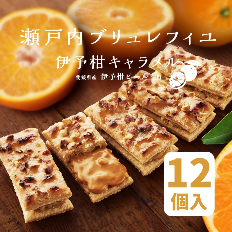 瀬戸内ブリュレフィユ 伊予柑キャラメル 12個入