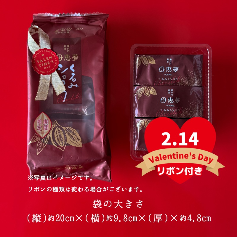 バレンタイン 2026 ベビー母恵夢「くるみショコラ」 6個入袋 | 母恵夢