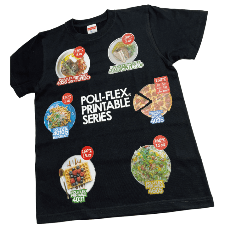 POLI-FLEX Printable サンプルTシャツ 