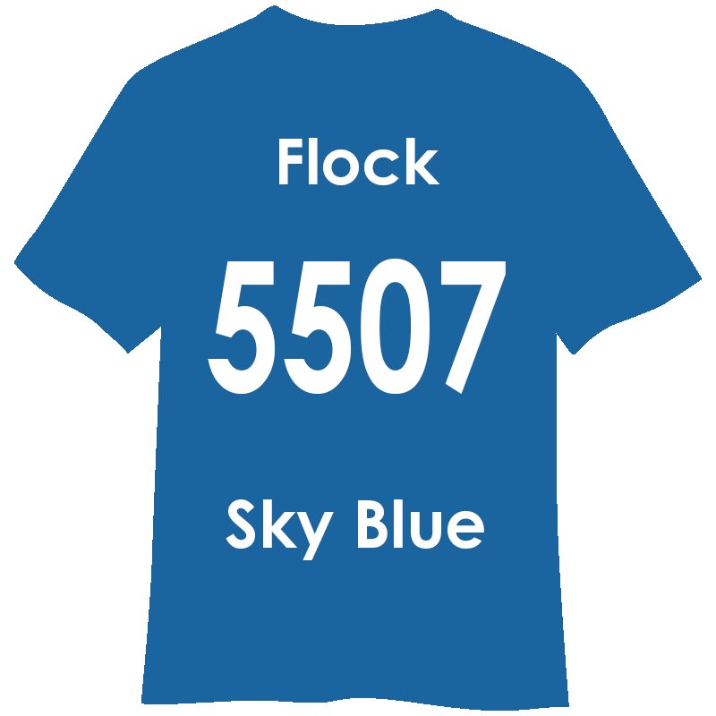 FLOCK 500mm幅 5507 スカイブルー