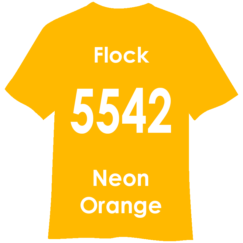 FLOCK 500mm幅 5542 ネオンオレンジ