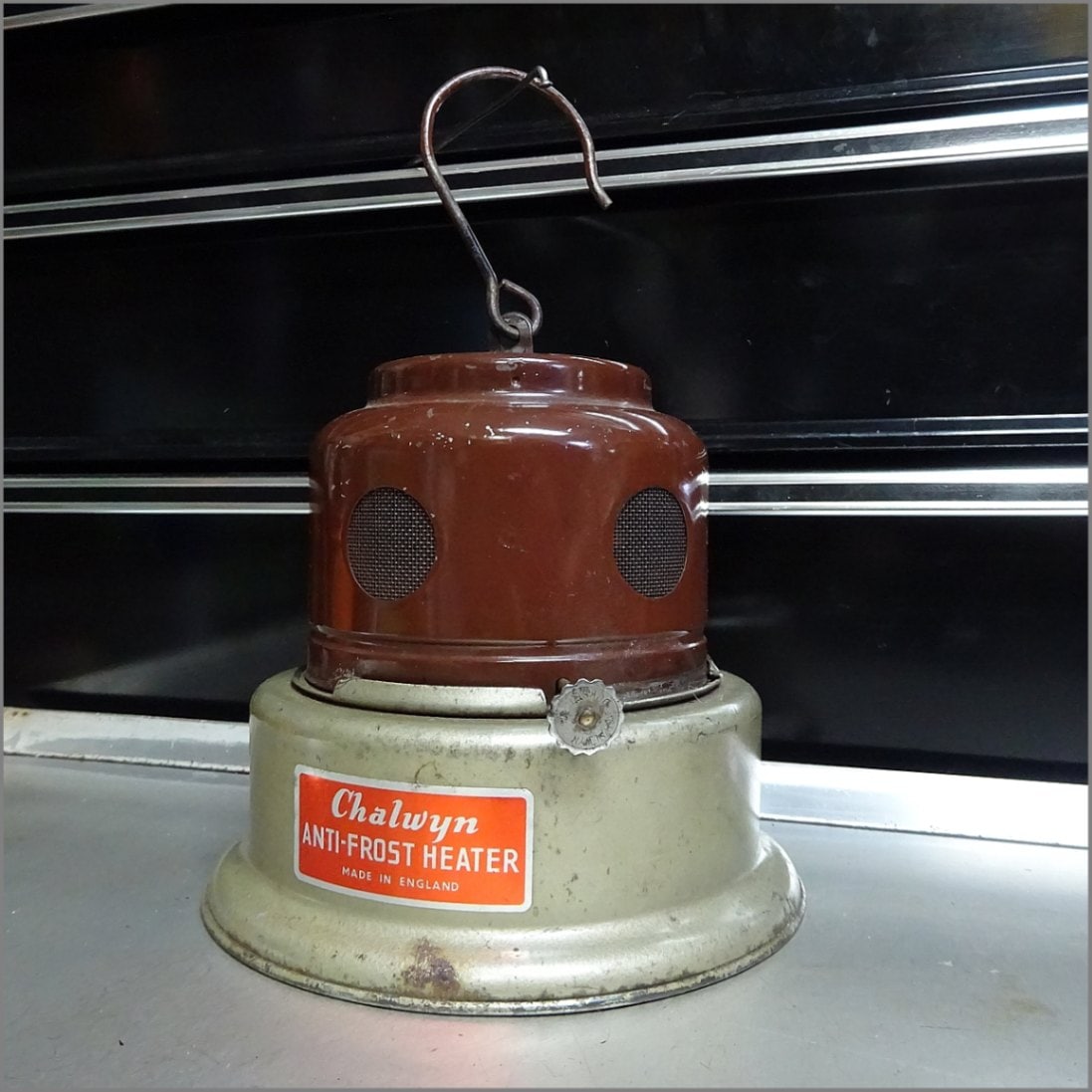 Vintage Chalwyn<BR>イングランド製 ヒーター<BR>60’ｓ オイルヒーター <BR>オイルランプ<BR>ケロシンランプ<BR>チョコパフェ