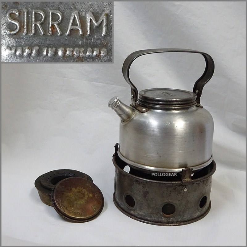バーベキュー・調理用品 England SIRRAM PICNIC KETTLE 50's SIRRAM シラム<BR>ピクニックケトル<BR>スピリットバーナー